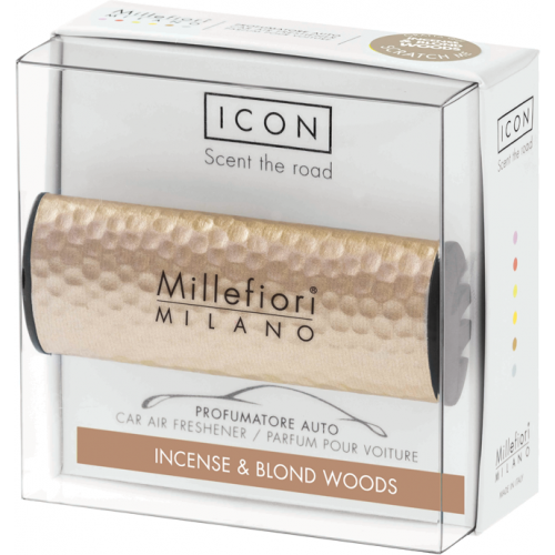 Millefiori Milano Icon Car 41 - Hammered Metal - Incense & Blond Woods     