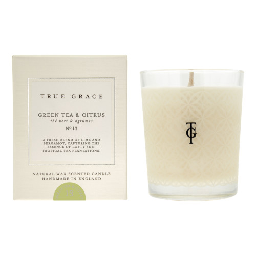 True Grace Geurkaars - Classic Candle - Village - Green Tea & Citrus
