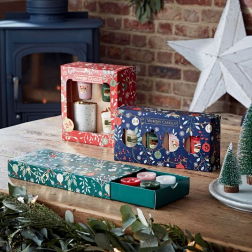 YC Countdown To Christmas 10 Tealight & 1 Holder Gift Set