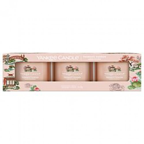 Yankee Candle Tranquil Garden Filled Votive 3-pack